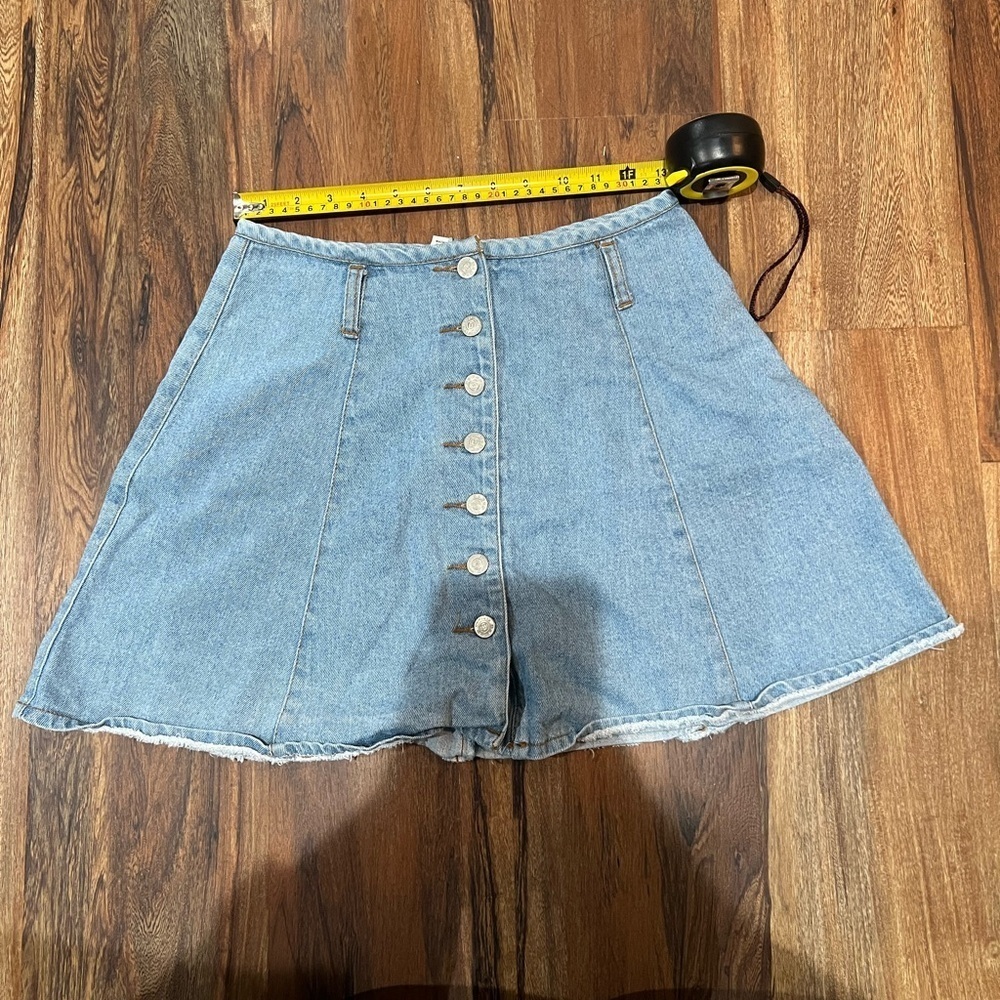 Be Bop Light Blue Denim Shorts Vintage 13 inches Skirt Perfect Fall Y2K Denim - Picture 1 of 4